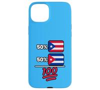 Puerto Rican Plus Cuban Mix Heritage Flag Case for iPhone 15 Plus