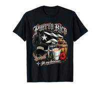 Puerto Rican Pride Bandera Negra T-Shirt