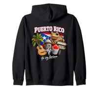Puerto Rican Pride Borinquen Isla Del Encanto Zip Hoodie