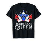 Puerto Rican Queen Boricua Flag Puerto Rico Pride Women Girl T-Shirt