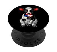 Puerto Rican Roots Puerto Rico Cute Cow Heart Boricua PopSockets Adhesive PopGrip