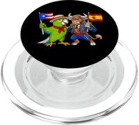 Puerto Rican Spanish Roots Puerto Rico Spain Flag PopSockets PopGrip for MagSafe