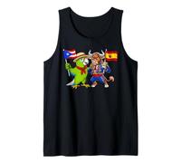 Puerto Rican Spanish Roots Puerto Rico Spain Flag Tank Top
