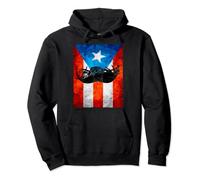 Puerto rican traditional hat La Pava and flag Pullover Hoodie