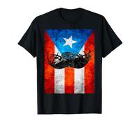 Puerto Rican Traditional hat La Pava and Flag Value Graphic T-Shirt