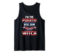 Puerto Rican Witch Boricua Flag Easy Halloween Costume Tank Top