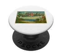 Puerto Rico 50s Vintage Trip Souvenir Poster Art Graphic PopSockets Adhesive PopGrip