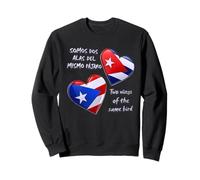 Puerto Rico and Cuba Heart, Two Wings of the Same Bird Sweatshirt