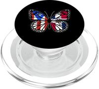 Puerto Rico and Dominican Butterfly Half Boricua Dominicana PopSockets PopGrip for MagSafe