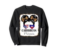 Puerto Rico and Haiti Girl Half Boricua half Haitian Roots Sweatshirt