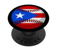 Puerto Rico Baseball Flag Design Boricua Beisbol Fan Gear PopSockets Adhesive PopGrip
