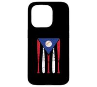 Puerto Rico Baseball Inspired By Puerto Rican Flag Vintage Case for iPhone 15 Pro