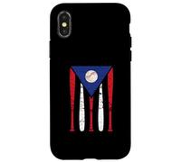 Puerto Rico Baseball Inspired By Puerto Rican Flag Vintage Case for iPhone X/XS