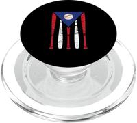 Puerto Rico Baseball Inspired By Puerto Rican Flag Vintage PopSockets PopGrip for MagSafe