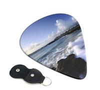 Puerto Rico - Beach 6 Pack Guitar Picks With Holder, Personalized Guitar Plectrums Non-Slip Portable Ukulele Bass Picks 0.46mm For Acoustic Guitar Lovers Gifts