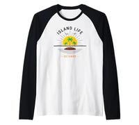 Puerto Rico Beach Island San Juan Boricua Raglan Baseball Tee