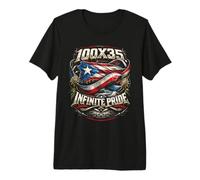 Puerto Rico Boricua 100 x 35 Infinite Pride Premium T-Shirt