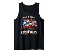 Puerto Rico Boricua Home is Where The Coqui Sings Tank Top