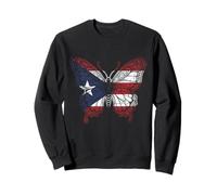Puerto Rico Butterfly Flag Pride Boricua Sweatshirt