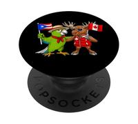 Puerto Rico Canada Flag Puerto Rican Canadian Roots PopSockets Adhesive PopGrip