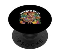 Puerto Rico Carnival Dancer Tropical Sunset Island PopSockets Adhesive PopGrip