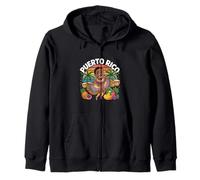 Puerto Rico Carnival Dancer Tropical Sunset Island Zip Hoodie