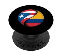 Puerto Rico Colombia Flag Colombians Pride Nationality PopSockets Adhesive PopGrip