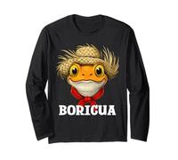 Puerto Rico Coqui Frog Boricua Puerto Rican Flag Taino Long Sleeve T-Shirt