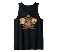 Puerto Rico Coqui Frog Jibaro Map Flag Boricua Heritage Tank Top