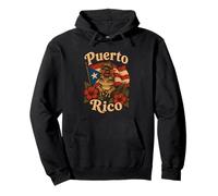 Puerto Rico Coqui Frog Messy Bun Coquette Boricua Pullover Hoodie