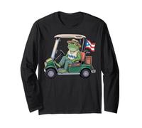 Puerto Rico Coqui Taino Symbol Puerto Rican Flag Frog Retro Long Sleeve T-Shirt