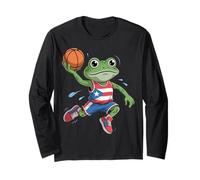 Puerto Rico Coqui Taino Symbol Puerto Rican Flag Frog Retro Long Sleeve T-Shirt