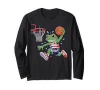 Puerto Rico Coqui Taino Symbol Puerto Rican Flag Frog Retro Long Sleeve T-Shirt