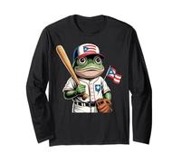 Puerto Rico Coqui Taino Symbol Puerto Rican Flag Frog Retro Long Sleeve T-Shirt