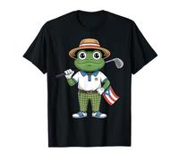 Puerto Rico Coqui Taino Symbol Puerto Rican Flag Frog Retro T-Shirt