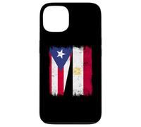 Puerto Rico Egypt Half Flag Puerto Rican Egyptian Heritage Case for iPhone 13