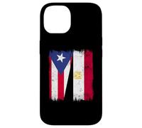 Puerto Rico Egypt Half Flag Puerto Rican Egyptian Heritage Case for iPhone 14