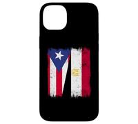 Puerto Rico Egypt Half Flag Puerto Rican Egyptian Heritage Case for iPhone 14 Plus