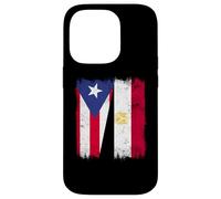Puerto Rico Egypt Half Flag Puerto Rican Egyptian Heritage Case for iPhone 14 Pro