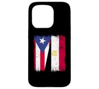 Puerto Rico Egypt Half Flag Puerto Rican Egyptian Heritage Case for iPhone 15 Pro