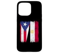 Puerto Rico Egypt Half Flag Puerto Rican Egyptian Heritage Case for iPhone 15 Pro Max