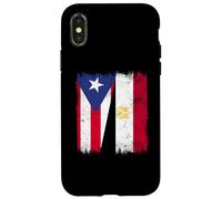Puerto Rico Egypt Half Flag Puerto Rican Egyptian Heritage Case for iPhone X/XS