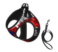 Puerto Rico Flag Art Small Pet Towing Vest, Adjustable Straps, Easy to Walk, Soft and Breathable Straps, Suitable for Small Dogs and Cats, Etc
