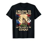 Puerto Rico Flag Boricua Taino Coqui Frog Funny Puerto Rico T-Shirt