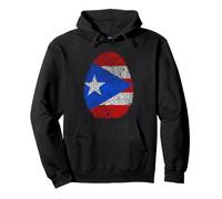 Puerto Rico Flag DNA Fingerprint Heritage Ancestry PR Pullover Hoodie