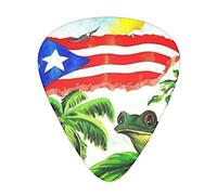 Puerto Rico Flag Frog Palm Trees Guitar Picks - Guitar Accessories - Guitar Picks For Acoustic Guitar, Electric Guitar, Bass Guitar For Men Women Professional Guitarist, Musicians And Beginner.