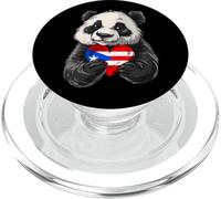 Puerto Rico Flag Panda Bear Puerto Rican Roots Boricua PopSockets PopGrip for MagSafe