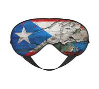 Puerto Rico Flag Print Eye Mask, Soft and Breathable, Suitable for Nap, Travel, and Night Sleep