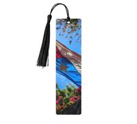 Puerto Rico Flag Print Wooden Bookmarks Beautiful Notebook Accessories for Men Women Book Lovers