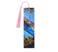 Puerto Rico Flag Print Wooden Bookmarks Beautiful Notebook Accessories for Men Women Book Lovers